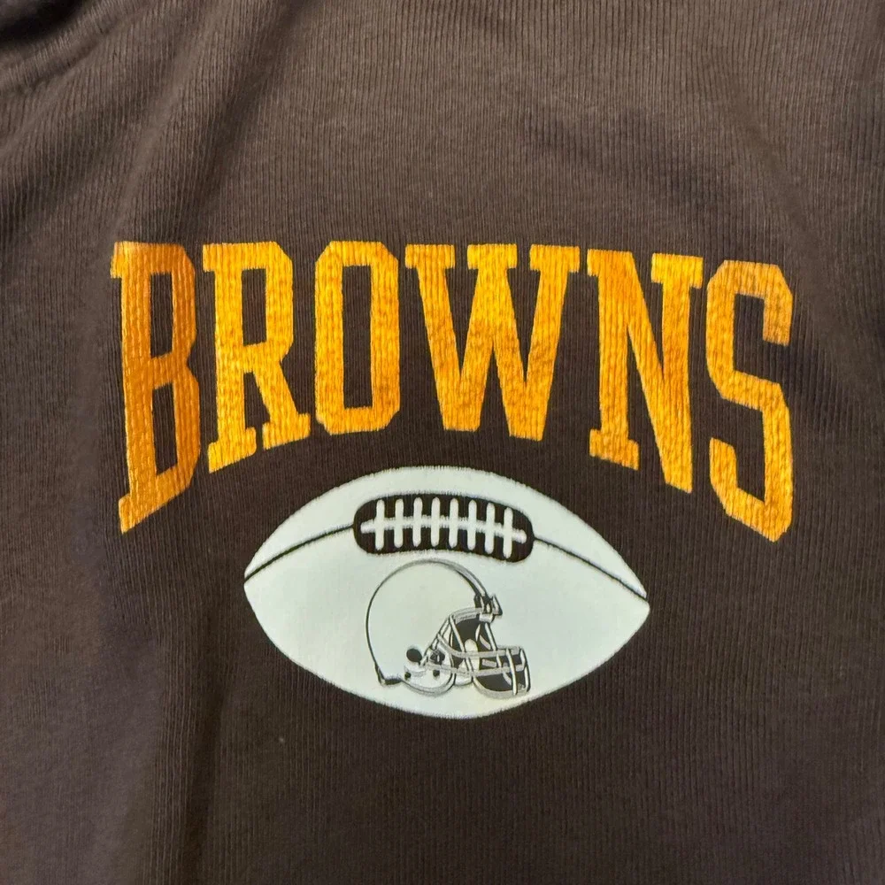 PINK Victoria's Secret NFL Cleveland Browns Zip Hoodie Womens S Brown Football‎ - Picture 5 of 10